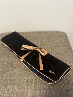 Dyson Black Velvet Tool Roll with Rose Gold Ribbon